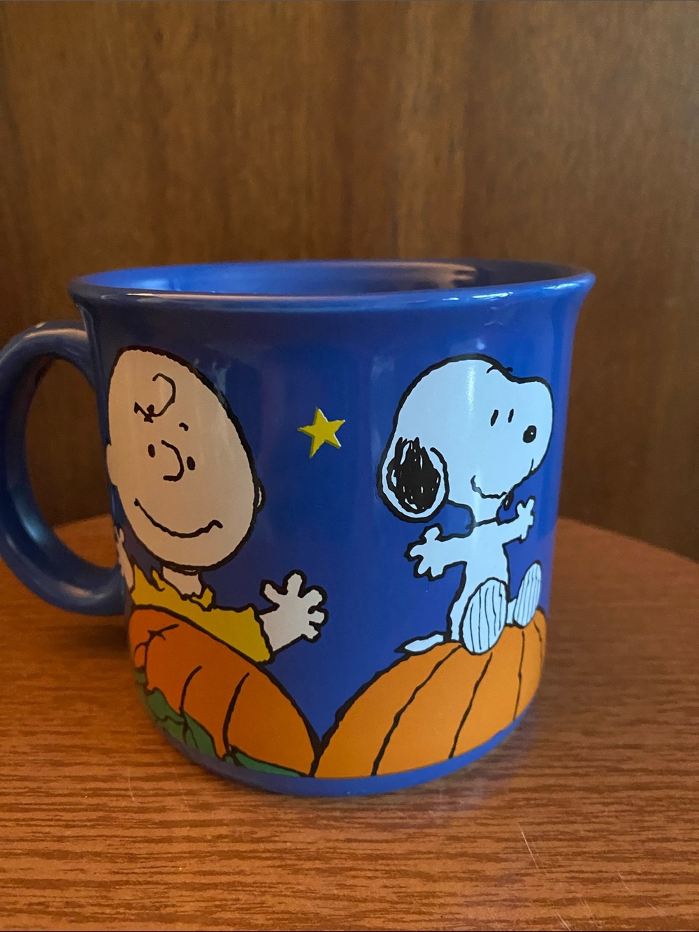 Blue Halloween 🎃 Peanuts Blue Ceramic Mug with Snoopy & Charlie Brown